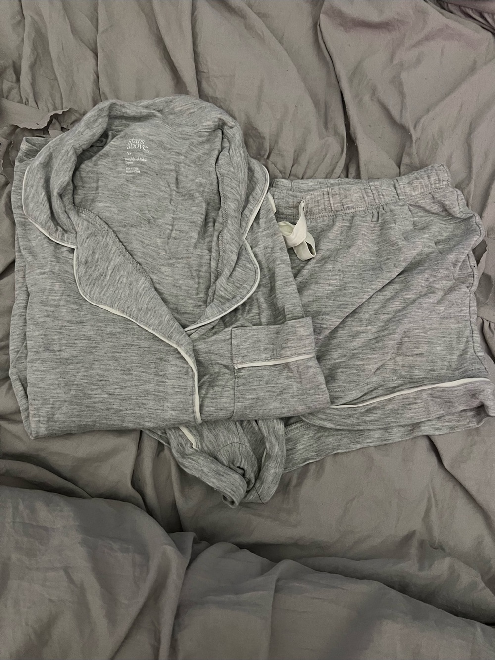 stars above Heather Gray Pajama Top & Shorts Set
